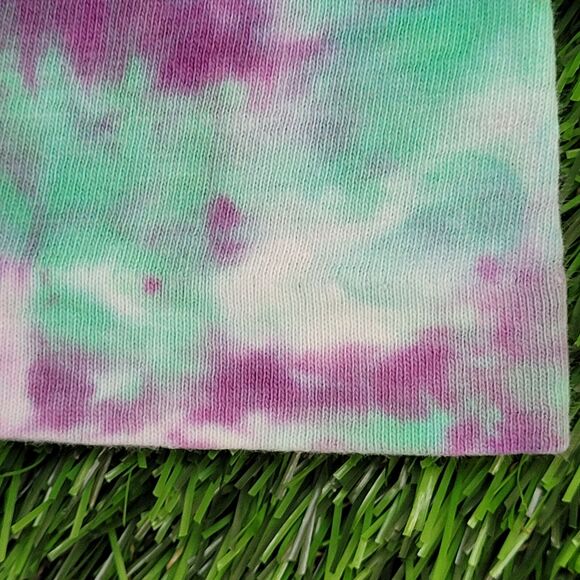 Vintage 90s Crumpled Tie-Dye Shirt XL 23x26 Green - Picture 13 of 14